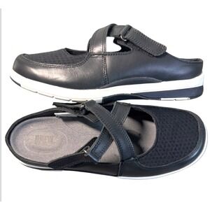 9 Wide Drew Bloom Orthopedic Leather Mesh Mary Jane Mules Slides Comfort Shoes